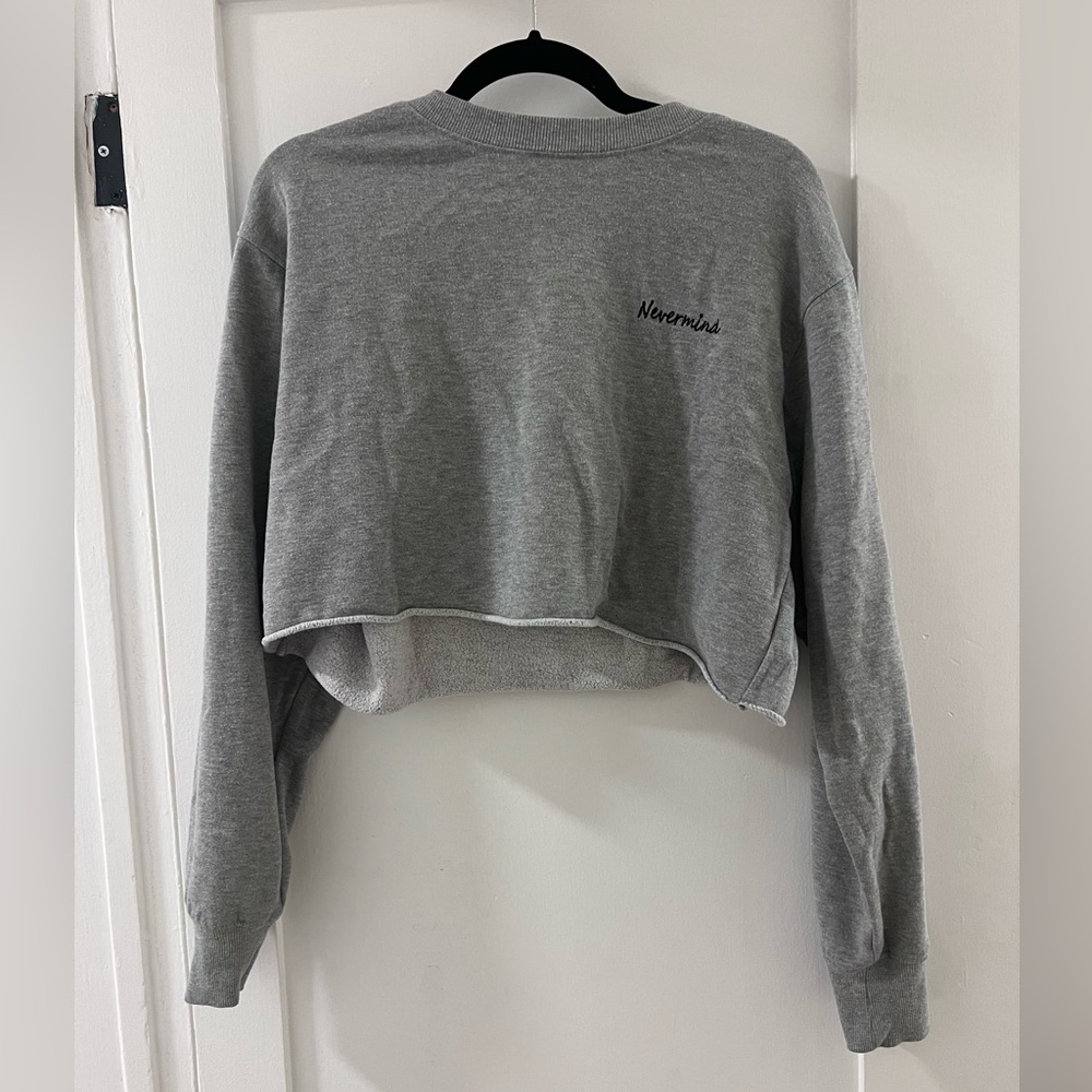 LA Hearts Grey Cropped Sweater
